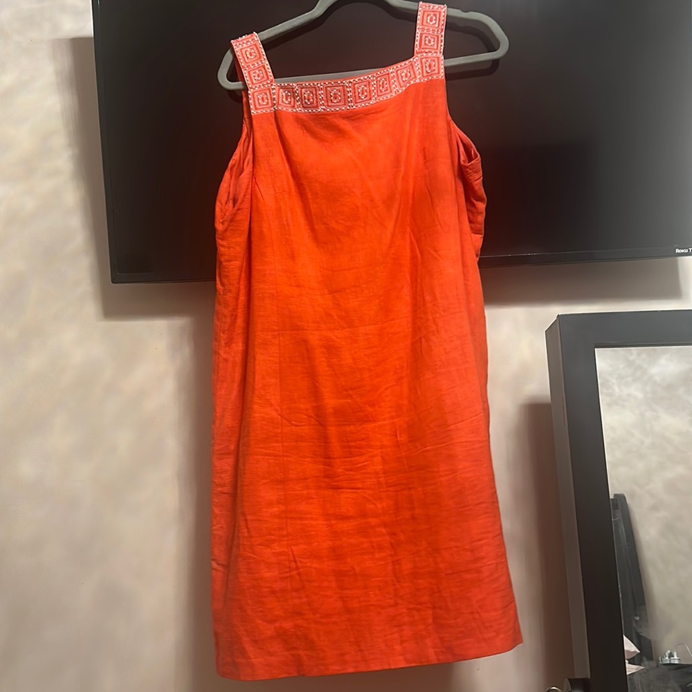 Size 18 Kim Rogers Orange linen dress